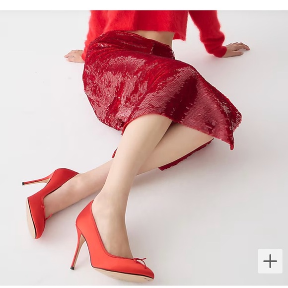 NIB J.Crew collection ballet pumps- red. Size 7.5 - Picture 2 of 5